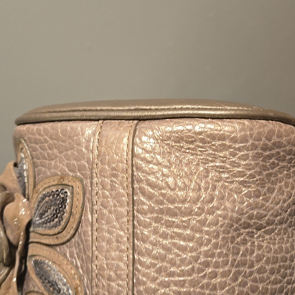 Brighton Bucket Catch The Moon Floral Embellished Metallic Bronze - Picture 10 of 13